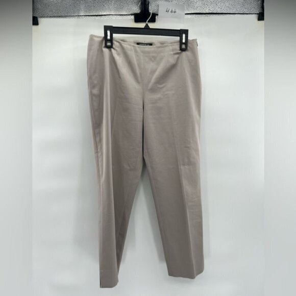 Lafayette 148 New York grey cotton ankle trousers pants size 6 side zip - Picture 1 of 11